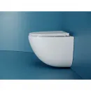 Унитаз подвесной Ceramica Nova Vogue CN4008T безободковый, торнадо, с сиденьем микролифт, белый