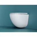 Унитаз подвесной Ceramica Nova Vogue CN4008T безободковый, торнадо, с сиденьем микролифт, белый