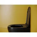 Унитаз подвесной Ceramica Nova Vogue CN4008TMB безободковый, торнадо, с сиденьем микролифт, черный матовый