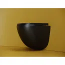 Унитаз подвесной Ceramica Nova Vogue CN4008TMB безободковый, торнадо, с сиденьем микролифт, черный матовый