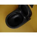 Унитаз подвесной Ceramica Nova Vogue CN4008TMB безободковый, торнадо, с сиденьем микролифт, черный матовый
