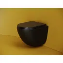 Унитаз подвесной Ceramica Nova Vogue CN4008TMB безободковый, торнадо, с сиденьем микролифт, черный матовый