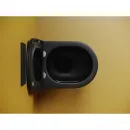 Унитаз подвесной Ceramica Nova Vogue CN4008TMB безободковый, торнадо, с сиденьем микролифт, черный матовый