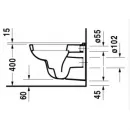 Унитаз подвесной Duravit D-Code 45351900A1 с сиденьем, альпийский белый