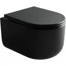 Унитаз подвесной Ceramica Nova Ulma CN4006MB безободковый, с сиденьем микролифт, черный матовый