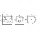 Унитаз подвесной Ceramica Nova Ulma CN4006MB безободковый, с сиденьем микролифт, черный матовый
