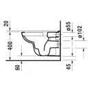 Унитаз подвесной Duravit D-Code 45700900A1 безободковый, с сиденьем микролифт, альпийский белый
