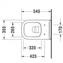 Унитаз подвесной Duravit D-Code 45700900A1 безободковый, с сиденьем микролифт, альпийский белый
