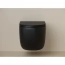 Унитаз подвесной Ceramica Nova Up CN4007MB безободковый, торнадо, с сиденьем микролифт, черный матовый