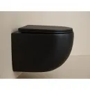 Унитаз подвесной Ceramica Nova Up CN4007MB безободковый, торнадо, с сиденьем микролифт, черный матовый