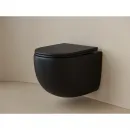 Унитаз подвесной Ceramica Nova Up CN4007MB безободковый, торнадо, с сиденьем микролифт, черный матовый