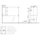 Чаша напольного безободкового унитаза Toto MH CW161Y#XW