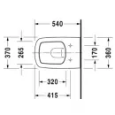 Унитаз подвесной Duravit Durastyle 2536090000 альпийский белый
