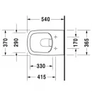 Унитаз подвесной Duravit DuraStyle 2538090000 безободковый, альпийский белый