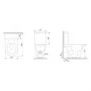 Унитаз-компакт Damixa Sirius DX86C8600SC безободковый, с сиденьем микролифт, белый