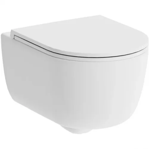 Унитаз подвесной Damixa Sirius DX86C1800SC безободковый, с функцией биде, с сиденьем микролифт, белый