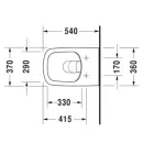 Унитаз подвесной Duravit DuraStyle 2551090000 безободковый, альпийский белый