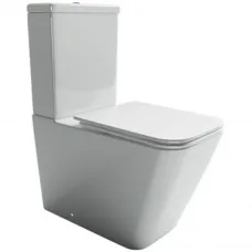 Чаша напольного безободкового унитаза с сиденьем микролифт Ceramica Nova Cubic CN1803-B