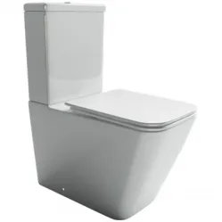 Чаша напольного безободкового унитаза с сиденьем микролифт Ceramica Nova Cubic CN1803-B