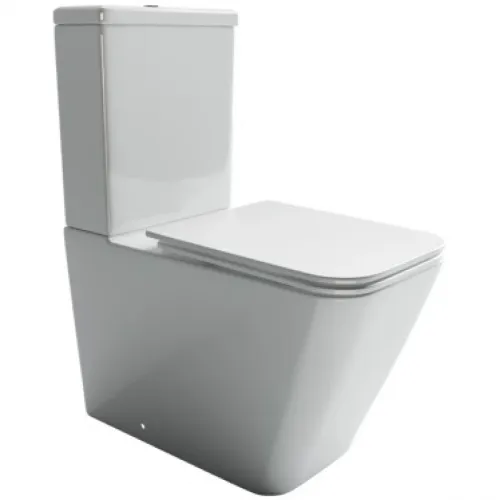 Чаша напольного безободкового унитаза с сиденьем микролифт Ceramica Nova Cubic CN1803-B