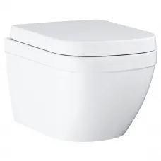 Унитаз подвесной Grohe Euro Ceramic 39554000 безободковый, с сиденьем микролифт, альпийский белый