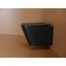 Унитаз подвесной Ceramica Nova Union CN4009TMB безободковый, торнадо, с сиденьем микролифт, черный матовый