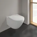 Унитаз подвесной Villeroy & Boch Universo 4670T901 безободковый, торнадо, с сиденьем микролифт, альпийский белый