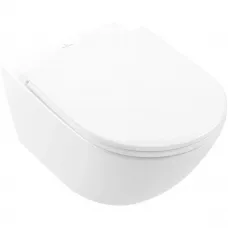 Унитаз подвесной Villeroy & Boch Universo 4670T901 безободковый, торнадо, с сиденьем микролифт, альпийский белый