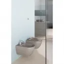 Унитаз подвесной GSI Pura 881608 безободковый, торнадо, бежевый матовый
