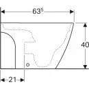 Чаша напольного безободкового унитаза Geberit iCon Square 200930000