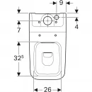 Чаша напольного безободкового унитаза Geberit iCon Square 200930000