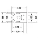 Унитаз подвесной Duravit DuraStyle 45620900A1 безободковый, с сиденьем микролифт, альпийский белый