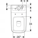 Чаша напольного унитаза Geberit iCon Square 200920000