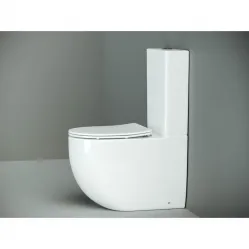 Унитаз-компакт Ceramica Nova Metropol CN4001 безободковый, с сиденьем микролифт, белый
