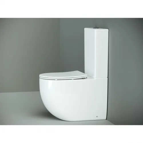 Унитаз-компакт Ceramica Nova Metropol CN4001 безободковый, с сиденьем микролифт, белый