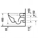 Унитаз подвесной Duravit Happy D.2 2222098900 безободковый, антрацит матовый