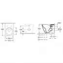Приставной безободковый унитаз Villeroy & Boch Subway 2.0 5602R0R1