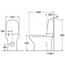 Унитаз-компакт Gustavsberg Estetic C+ GB1183002S0231G безободковый, с сиденьем микролифт, черный