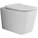 Унитаз подвесной Ceramica Nova Cubic CN1806 безободковый, с сиденьем микролифт, белый