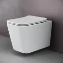 Унитаз подвесной Ceramica Nova Cubic CN1806 безободковый, с сиденьем микролифт, белый