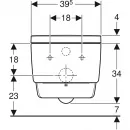 Унитаз подвесной Geberit AquaClean Mera Classic 146.204.11.1 безободковый, с функцией биде, альпийский белый