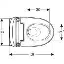 Унитаз подвесной Geberit AquaClean Mera Classic 146.204.11.1 безободковый, с функцией биде, альпийский белый