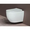 Унитаз подвесной Ceramica Nova Mia CN1805 безободковый, с сиденьем микролифт, белый