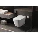 Унитаз подвесной Abber Rechteck AC1202P импульсный, с сиденьем микролифт, белый