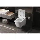 Унитаз подвесной Abber Rechteck AC1202P импульсный, с сиденьем микролифт, белый