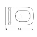 Унитаз подвесной Geberit Smyle Square 500.685.01.1 безободковый, с сиденьем микролифт, белый