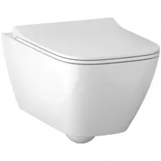 Унитаз подвесной Geberit Smyle Square 500.685.01.1 безободковый, с сиденьем микролифт, белый