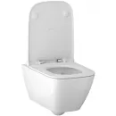 Унитаз подвесной Geberit Smyle Square 500.685.01.1 безободковый, с сиденьем микролифт, белый