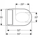 Унитаз подвесной Geberit AquaClean Tuma Comfort 146.294.SI.1 безободковый, с функцией биде, альпийский белый