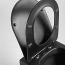 Унитаз подвесной Vincea Piatti VT1-11SMB безободковый, с сиденьем микролифт, черный матовый